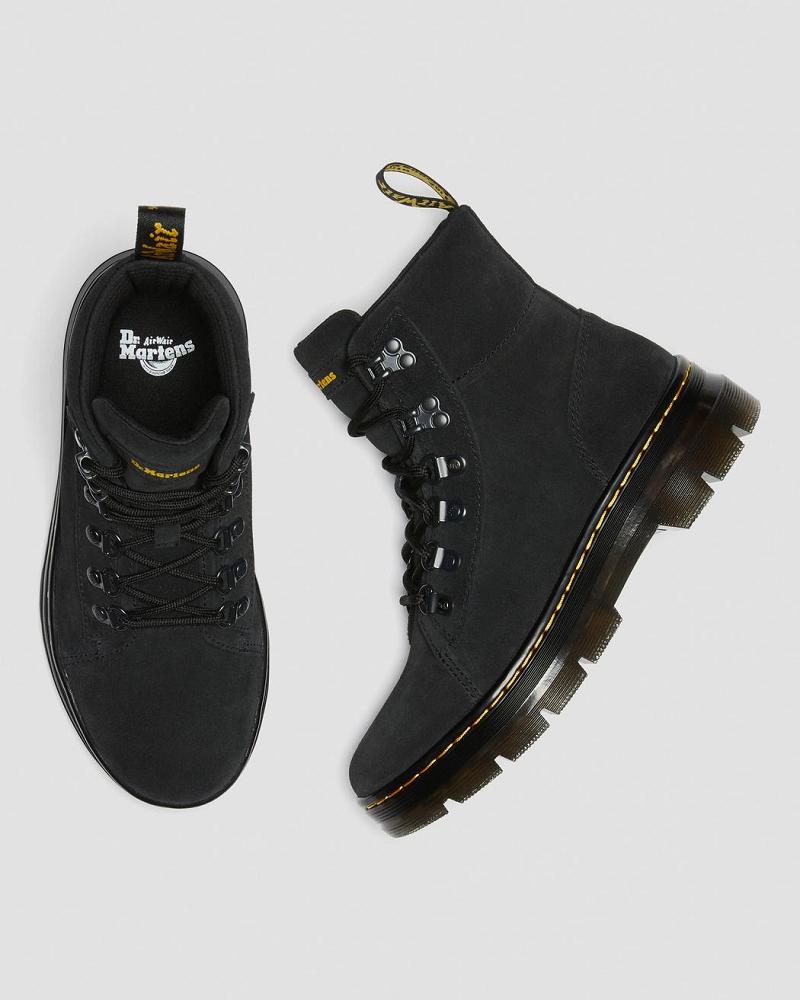 Dr Martens Combs Women Suede Enkellaars Dames Zwart | NL 708UZG